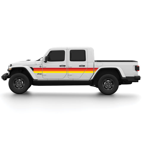 Retro Gradient Stripe Kit for Jeep Gladiator