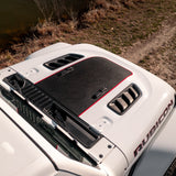 Hood Graphic for RUBICON | Black Topo - fits Wrangler JL & Gladiator JT