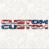 American Flag Hood Lettering | Set of 2