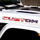 American Flag Hood Lettering | Set of 2