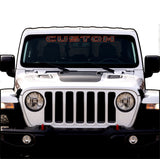 Topographical Windshield Lettering