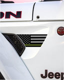 Fender Vent Decal Set | American Flag - fits Wrangler JL & Gladiator JT