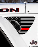 Fender Vent Decal Set | American Flag - fits Wrangler JL & Gladiator JT