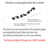 RAM Rear Emblem Inlay Decal - 2019-2024 Ram