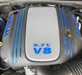 Engine Cover STRIPE Decals - Charger 5.7L