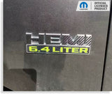 HEMI 6.4 LITER Emblem Overlay Decals - 13-18 Ram 2500 3500
