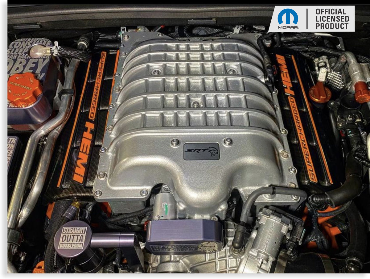 Supercharged Hemi Engine Cover Overlay Decals - SRT Hellcat Charger ...
