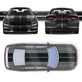 Dual 10" Racing Stripes with Pins Self Healing Vinyl fits Dodge Charger 2011 to 2022