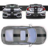 8" Racing Stripe w/pins Self Healing Vinyl fits Honda Civic Si Coupe 2017 - 2019