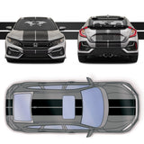 Dual 12" Racing Stripes Self Healing Vinyl fits Honda Civic Sedan 2021