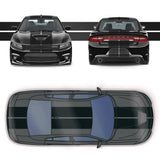 Dual 12" Racing Stripes Self Healing Vinyl fits Dodge Charger SRT 2012 to 2023