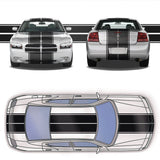 Dual 12" Racing Stripes with Pins Self Healing Vinyl fits Dodge Charger 2006-2010