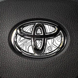 Topographical Map Steering Wheel Decal for Toyota Models 2007-2024
