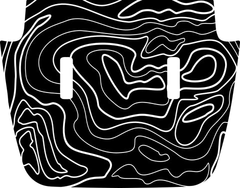 Hood "Topographic" Decal Cover for 2018-2024 Jeep Wrangler