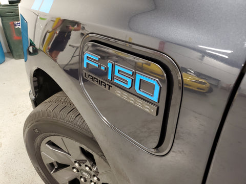 x2 Plug Cap "F-150" Inserts for 2022-2024 Ford F-150 Lightning