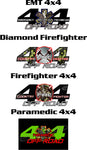 4x4 (EMS) Off Road Decal Stickers (x2) [Firefighter, EMT, and Paramedic]