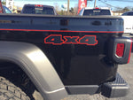 4x4 Red Outline Decal Stickers for ALL Jeep Models (x2)