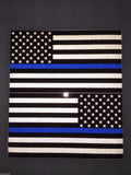 5" American Flag (Blue Line) 3M REFLECTIVE Decal set
