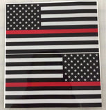 5" American Flag (Red Line) 3M REFLECTIVE Decal set