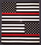 5" American Flag (Red Line) 3M REFLECTIVE Decal set