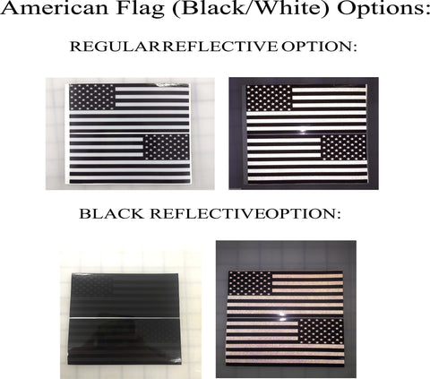 American Flag Decal For Dodge Ram - Black Distressed Style Tailgate Emblem