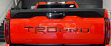 Tailgate Lettering Insert "TRD PRO" Decal for 2022-2023 Toyota Tundra