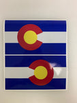 5" Colorado 3M Reflective Sate Flag Decal set