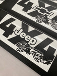 4x4 Off Road Decal Stickers for Jeep (x2)