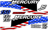 AMERICAN FLAG Replacement Decal Kit for Mercury Outboard Motor