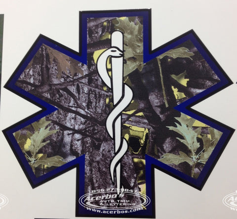 EMS/EMT Star of Life Camo (Camouflage) Decal