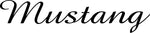Fender/Bumper Cursive "Mustang" Decal Stickers for Ford Mustang (x2)