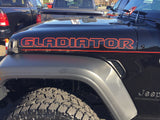 Fender Red Outline Decal Graphic for Jeep Gladiator (x2)
