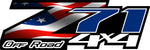 Chevrolet Z71 4x4 Off Road USA Flag Decals